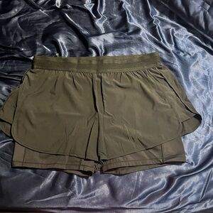 Black Halara athletic shorts with pockets